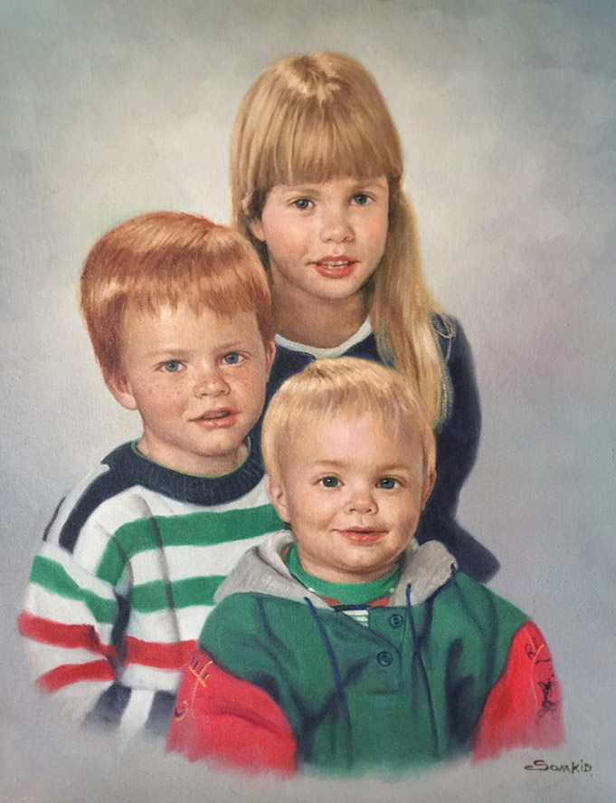Porträt von drei Kindern